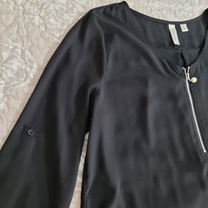 Black Chiffon Tunic - Tacera